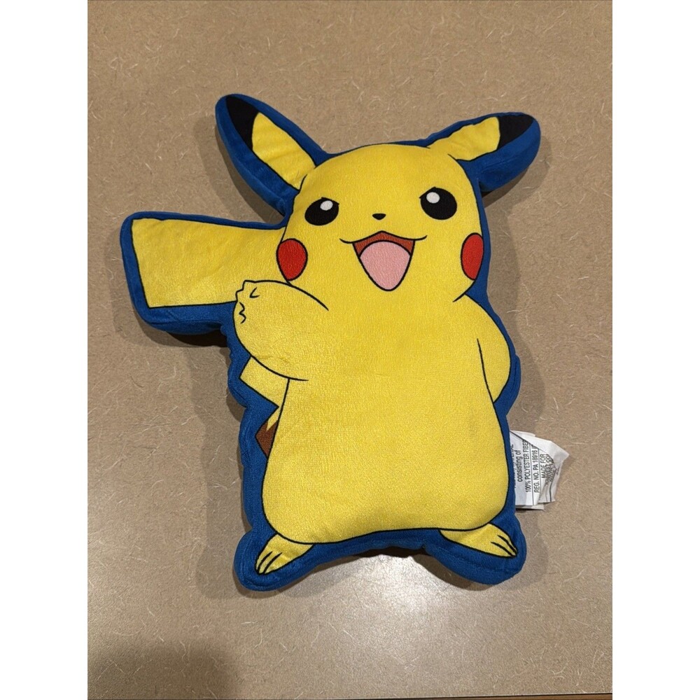 Pokémon 16” Blue & Yellow Picachu Stuffed Animal Plush Pillow 2020 Thumbs Up!